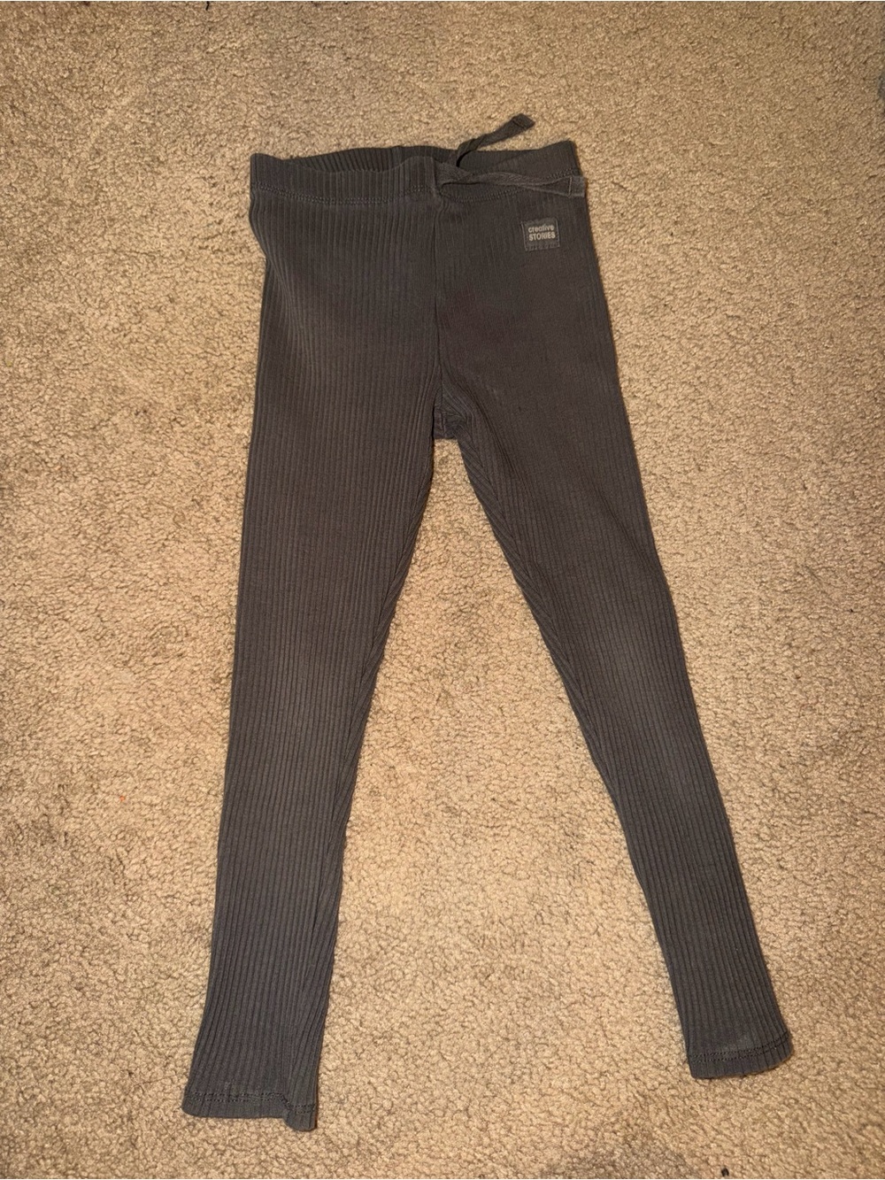 Zara Kids Ribbed Leggings - Charcoal